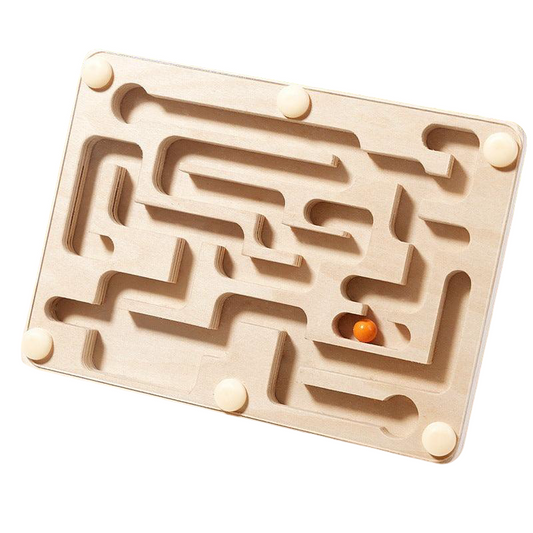 Holz-Labyrinthspiel – Fördert Konzentration & Feinmotorik