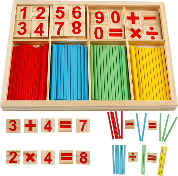 Bunte Mathe-Stäbchen Set